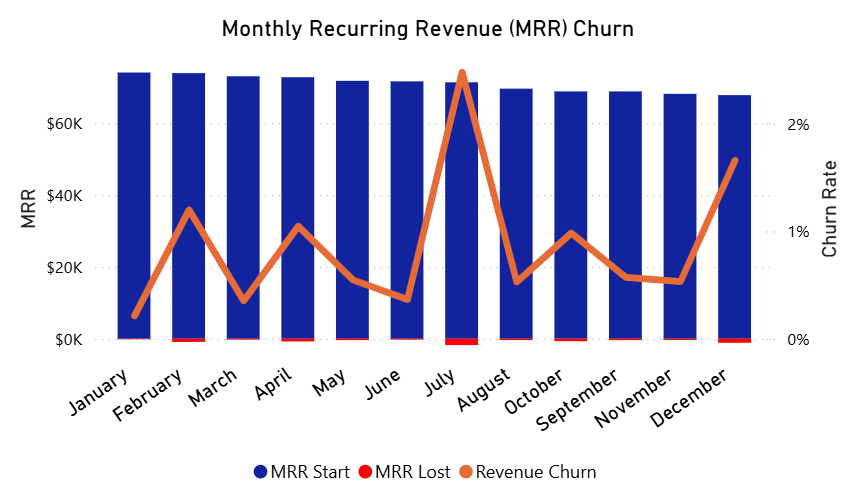 Revenue Churn Rate Visual